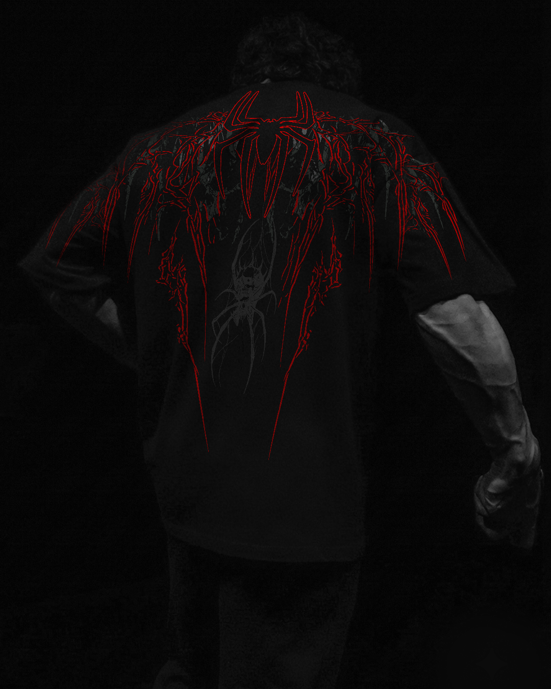 Venom Skin Oversized Preto & Vermelho