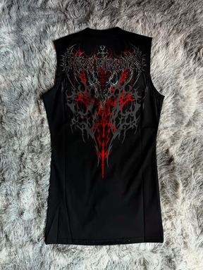 Divine Chaos Regata de Compressão Preto