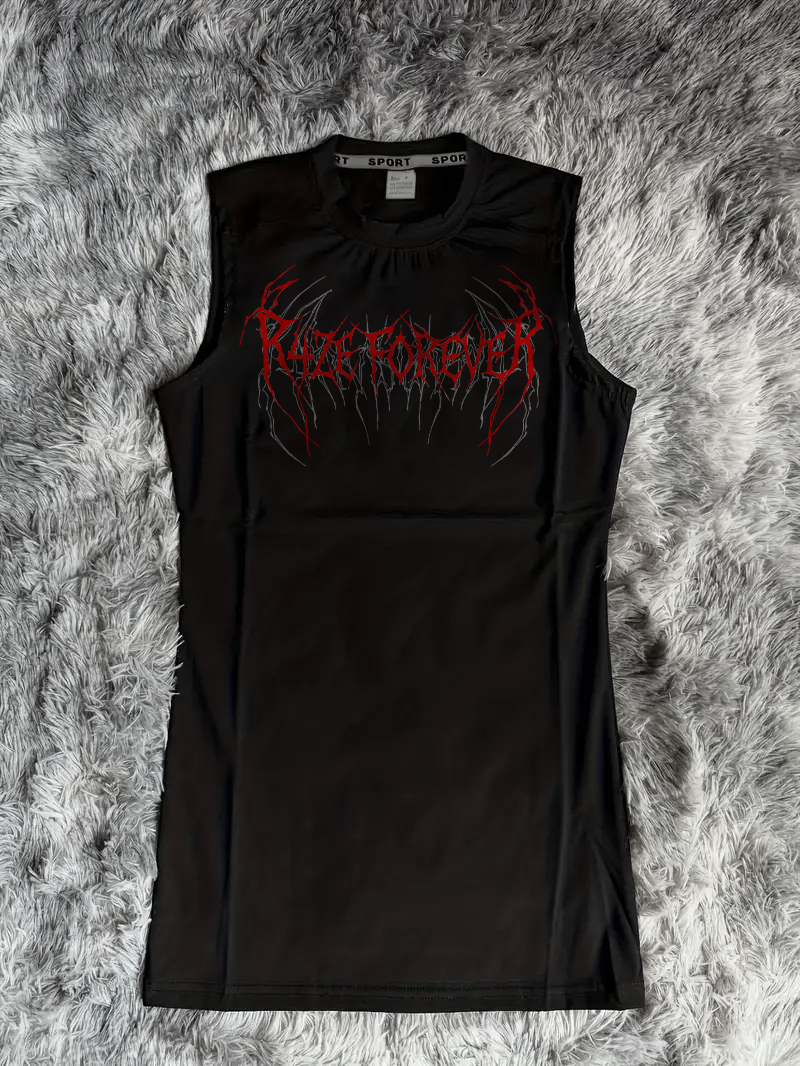 Divine Chaos Regata de Compressão Preto