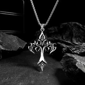 Cordão Prata Flame Cross
