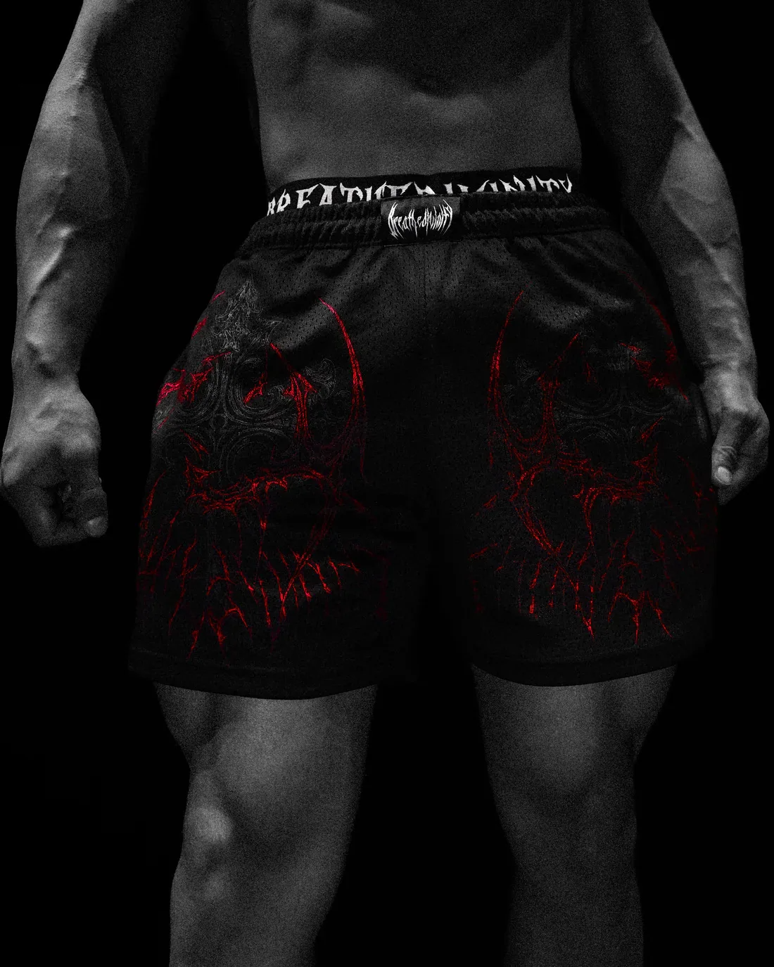 Shadowborn Short Masculino Preto & Vermelho