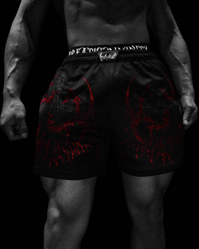 Shadowborn Short Masculino Preto & Vermelho
