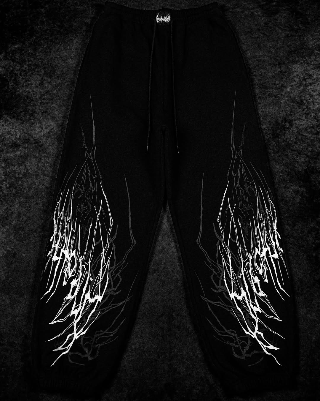 Darkshadow Calça de Moletom Preto & Branco