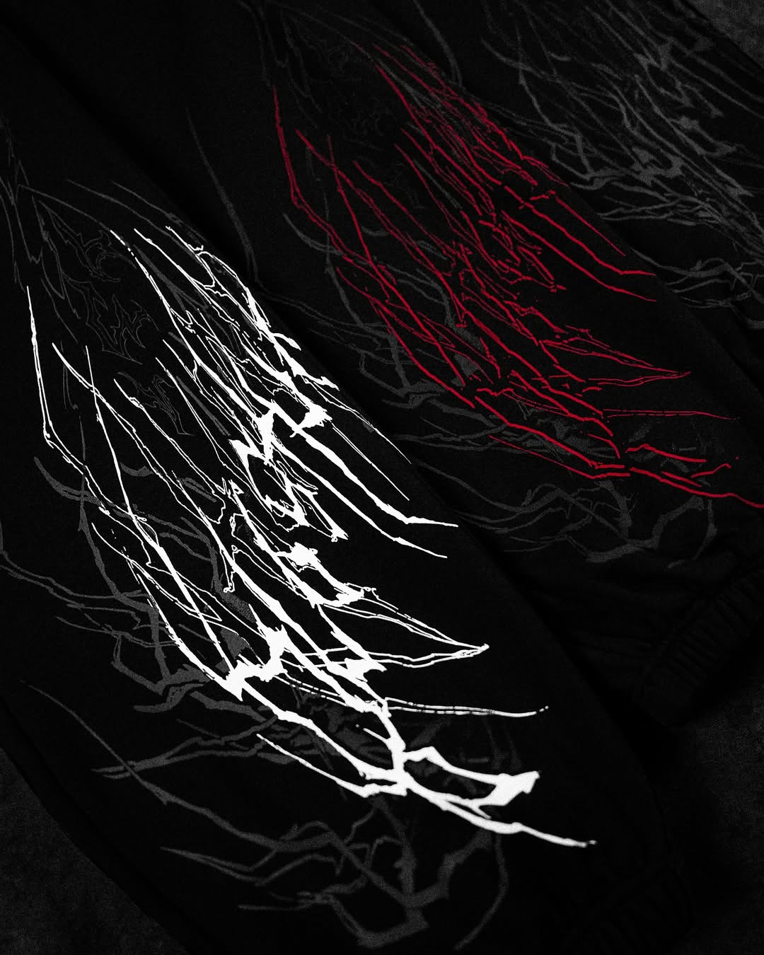 Darkshadow Calça de Moletom Preto & Branco