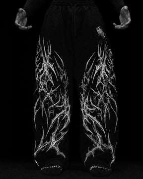 Tenryu Calça Baggy de Moletom Preta