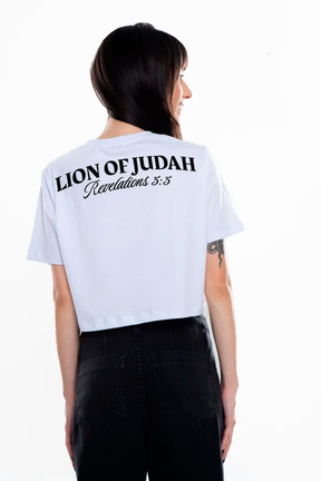 Cropped Branco R4ZE - Lion of Judah