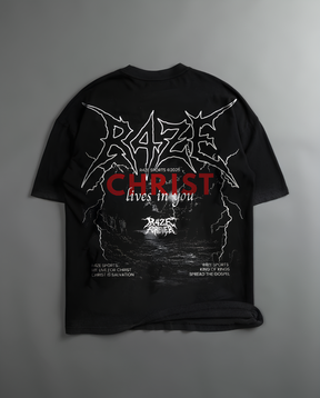 Camiseta Oversized Preta - RAYS OF GOD